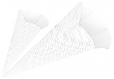 3D Schultütenrohling 68cm weiß