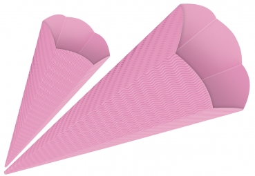 3D Schultütenrohling 68cm rosa