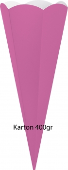 Schultüten Bastelset Pegasus / Einhorn mit Schleifenband-Rüsche pink-weiß