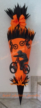 Schultüten Bastelset Mountainbike/ Fahrrad orange-schwarz
