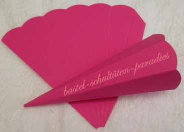 Schultütenrohling  14cm pink (eosin)