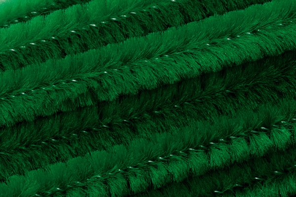 Chenille Pfeifenputzer grün/dunkelgrün