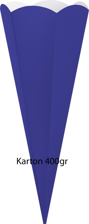 Schultüten Bastelset Pegasus / Einhorn mit Schleifenband-Rüsche blau-weiß
