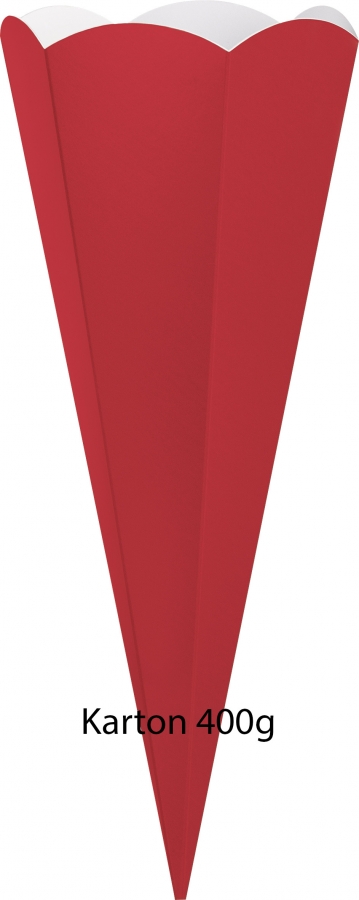 Schultüten Bastelset Einhorn2 mit Organza rot-rosa-weiß