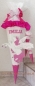 Preview: Schultüten Bastelset Pegasus weiß-pink-Glitter mit 3 kleinen Tüten zum Anhängen