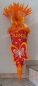 Preview: Schultüten Bastelset Schmetterling 2 rot-orange-gelb mit Schleifebandrüsche