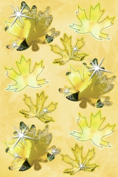 3D Papier-Dekoration "Herbstlaub" 24 Stück von URSUS®