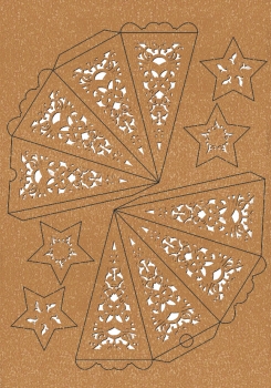 Silhouetten-Stern "Orient" gestanzt ca.40cm kupfer mit Bastelanleitung von URSUS®