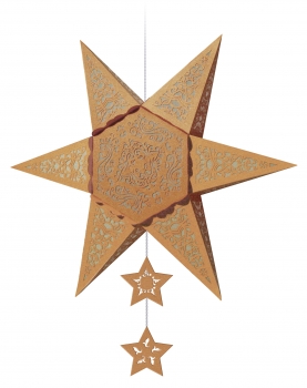 Silhouetten-Stern "Orient" gestanzt ca.40cm kupfer mit Bastelanleitung von URSUS®