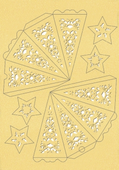 Silhouetten-Stern "Orient" gestanzt ca.40cm kupfer mit Bastelanleitung von URSUS®