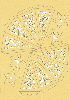 Silhouetten-Stern "Orient" gestanzt ca.40cm kupfer mit Bastelanleitung von URSUS®