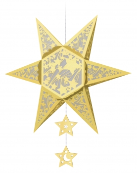 Silhouetten-Stern "Orient" gestanzt ca.40cm kupfer mit Bastelanleitung von URSUS®