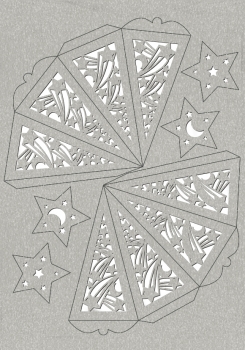 Silhouetten-Stern "Orient" gestanzt ca.40cm kupfer mit Bastelanleitung von URSUS®