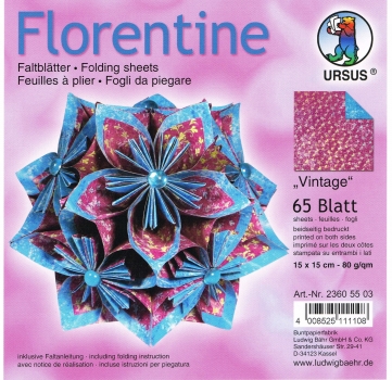 Faltblätter 15x15cm Florentine Origami