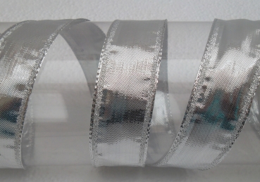 Schleifenband silber
