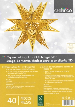 Bastelset für Modena-Stern "Stars" gold