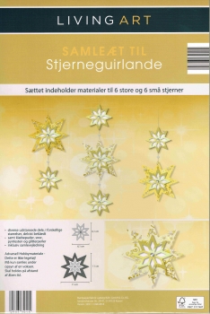 Sternen-Girlande gold 12 Stück gestanzt mit Bastelanleitung von URSUS®