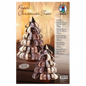 Faltstreifen für 2 Weihnachtsbäume  / Paper Christmas Trees "Country" von URSUS®