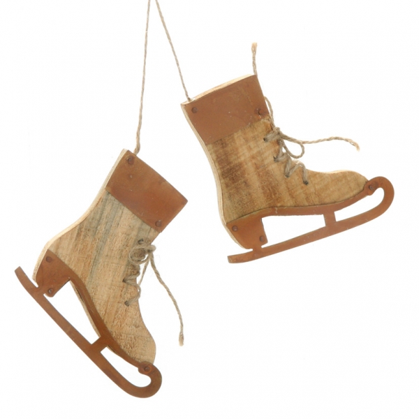 Schlittschuh paar Dekoration weihnachten Winter