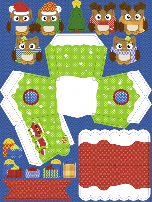 Adventskalender Eulen 24 Häuschen 3D von URSUS®