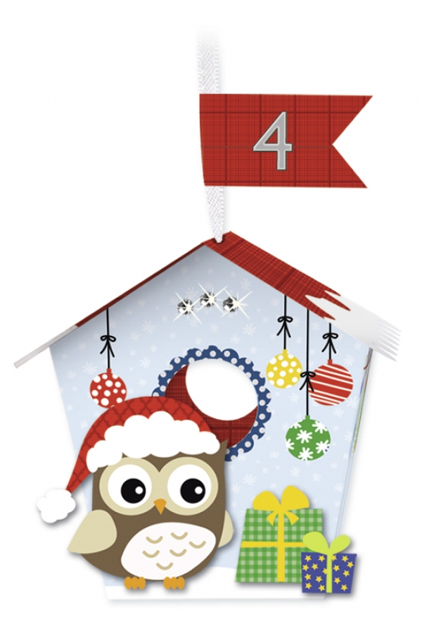 Adventskalender Eulen 24 Häuschen 3D von URSUS®