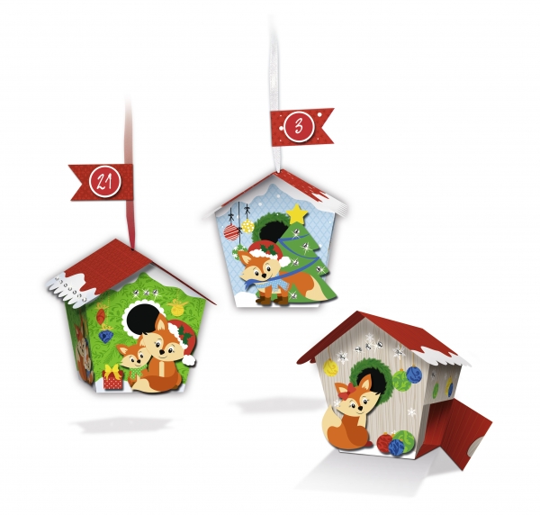 Adventskalender "Fuchs" 24 Häuschen 3D von URSUS®