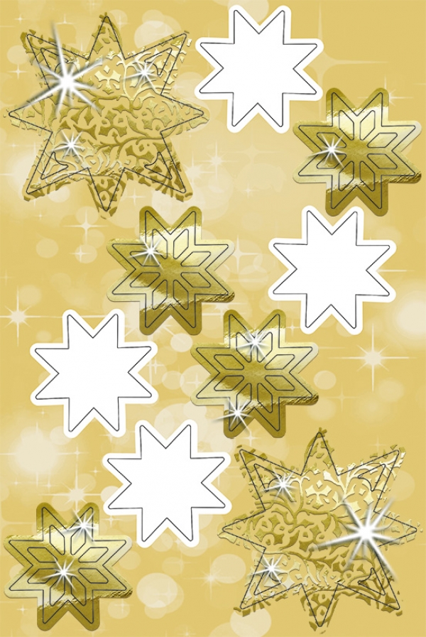 Sternen-Girlande gestanzt mit Bastelanleitung von URSUS®