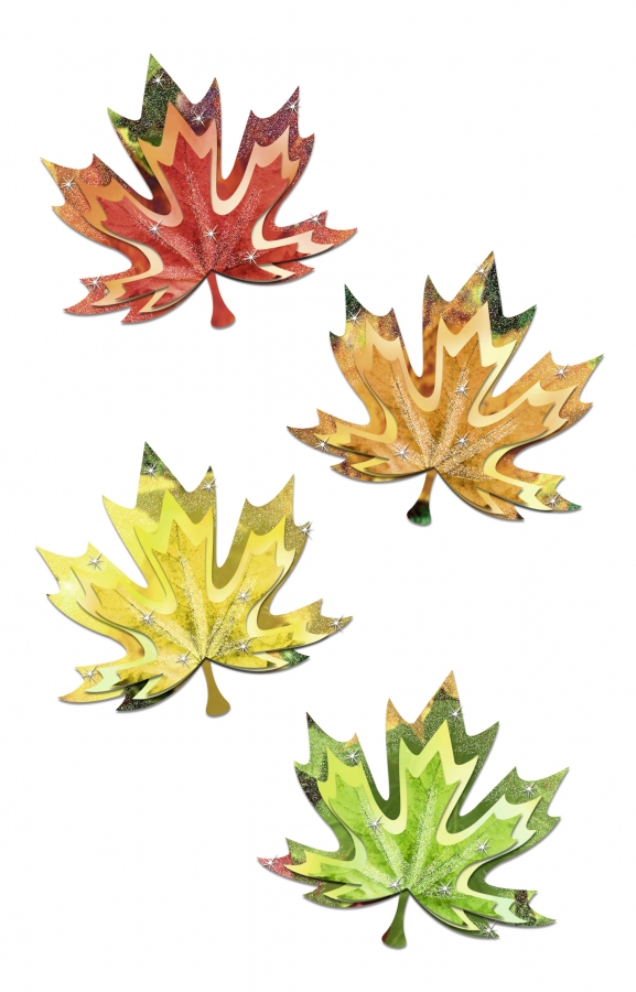 3D Papier-Dekoration "Herbstlaub" 24 Stück von URSUS®