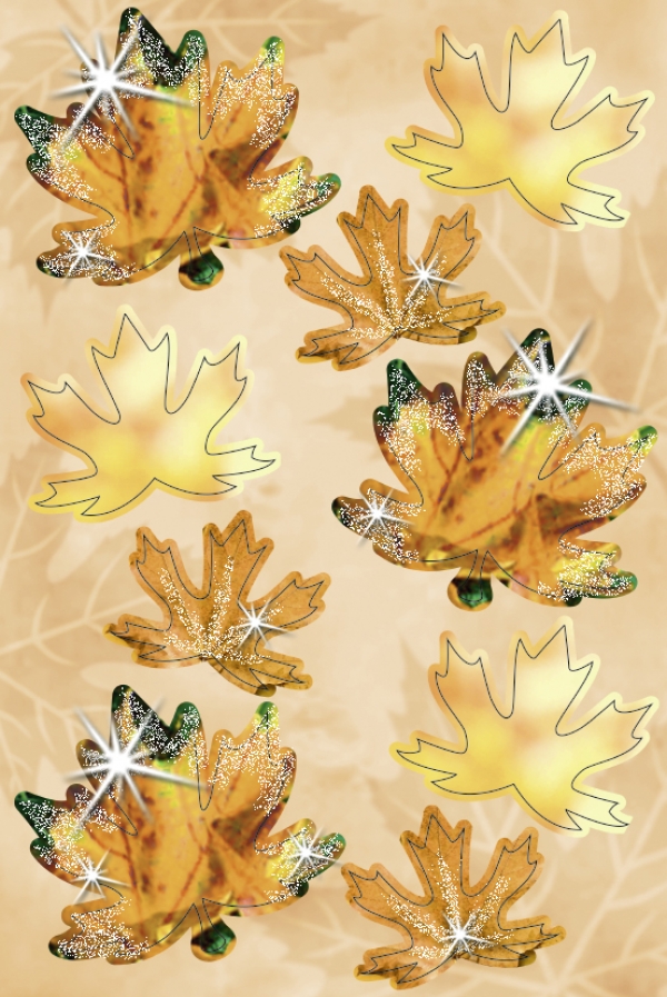 3D Papier-Dekoration "Herbstlaub" 24 Stück von URSUS®