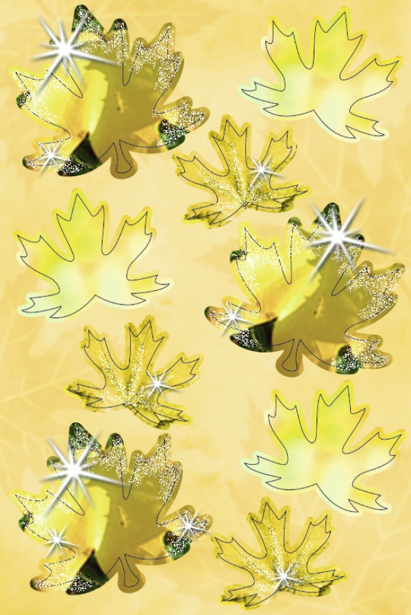 3D Papier-Dekoration "Herbstlaub" 24 Stück von URSUS®