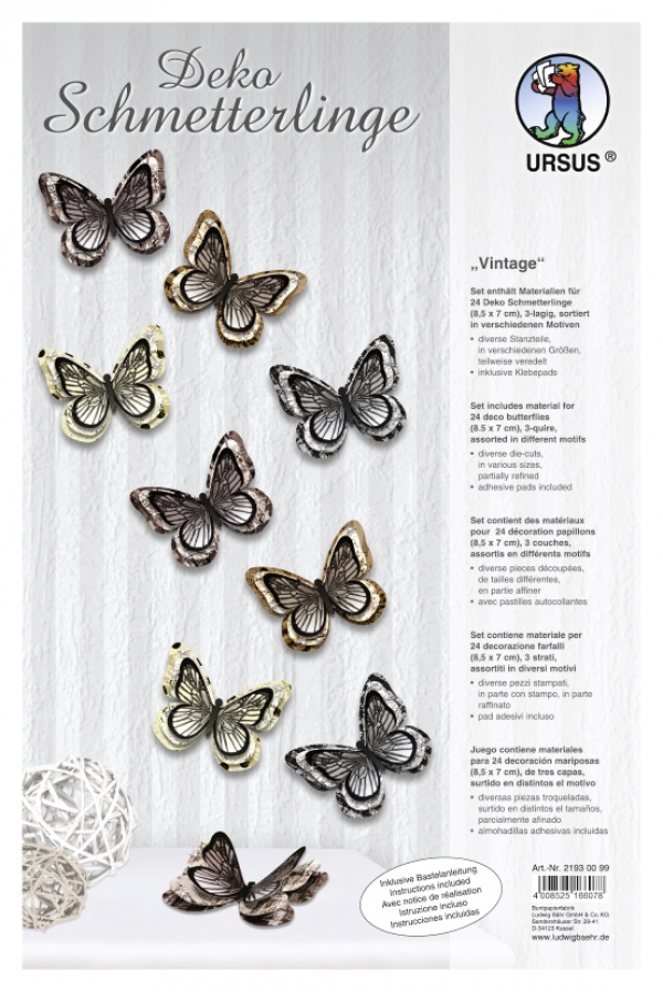 Deko Schmetterlinge  24 Stück 3D von URSUS®