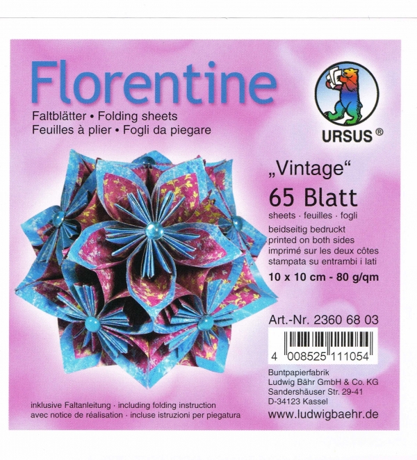 Faltblätter 15x15cm Florentine Origami