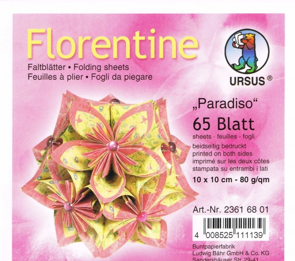 Faltblätter 15x15cm Florentine Origami