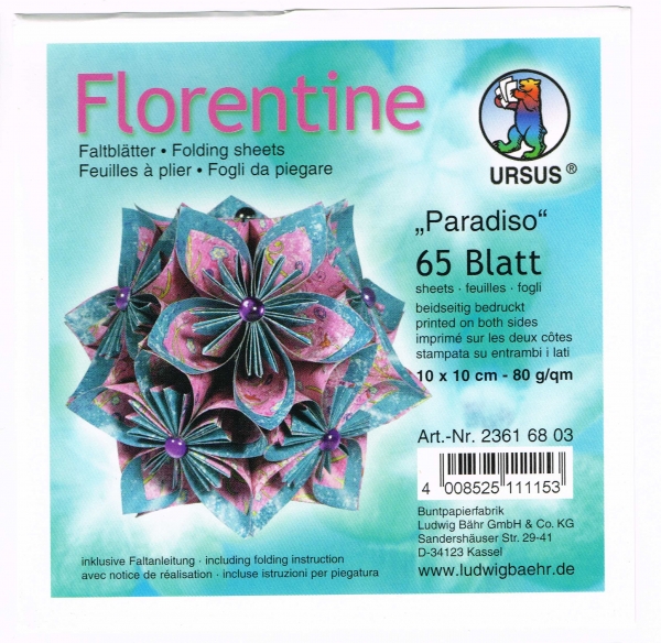 Faltblätter 15x15cm Florentine Origami