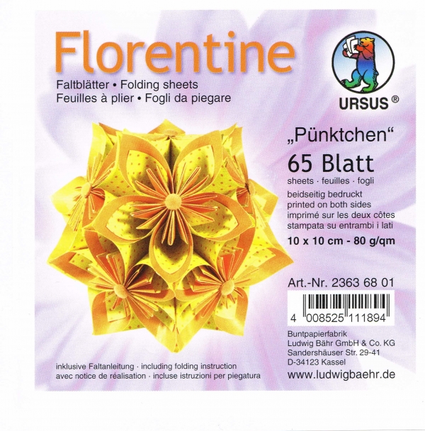 Faltblätter 15x15cm Florentine Origami