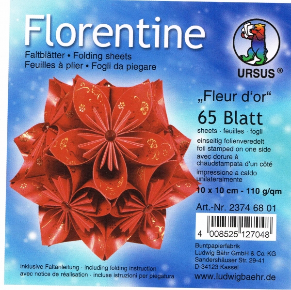 Faltblätter 15x15cm Florentine Origami