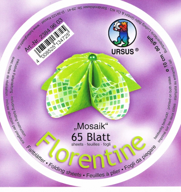 Faltblätter 15x15cm Florentine Origami