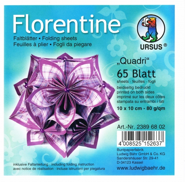 Faltblätter 15x15cm Florentine Origami
