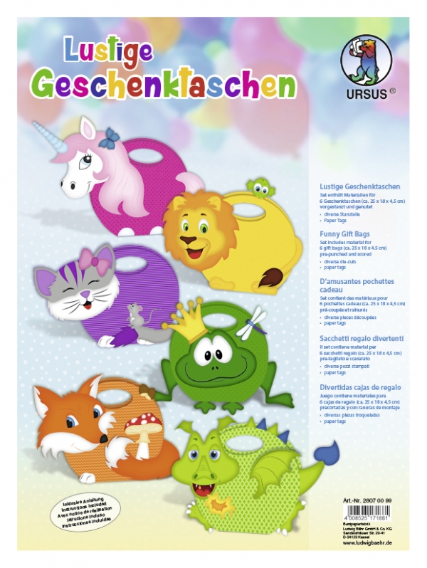 Geschenkboxen-Set gestanzt mit Bastelanleitung von URSUS®