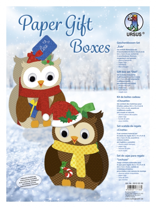 Geschenkboxen-Set gestanzt mit Bastelanleitung von URSUS®
