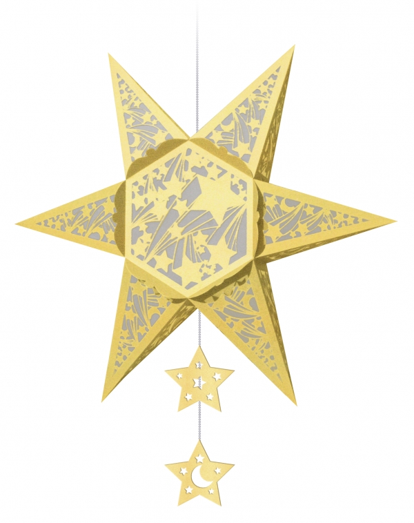 Silhouetten-Stern "Orient" gestanzt ca.40cm kupfer mit Bastelanleitung von URSUS®