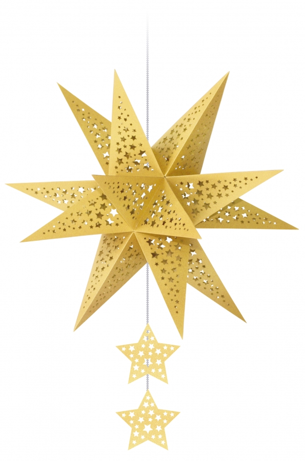 Bastelset für Modena-Stern "Stars" gold
