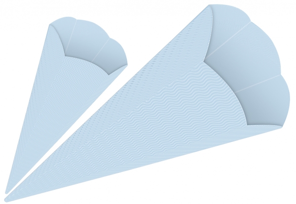 3D Schultütenrohling 68cm hellblau