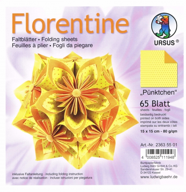 Faltblätter 15x15cm Florentine Origami
