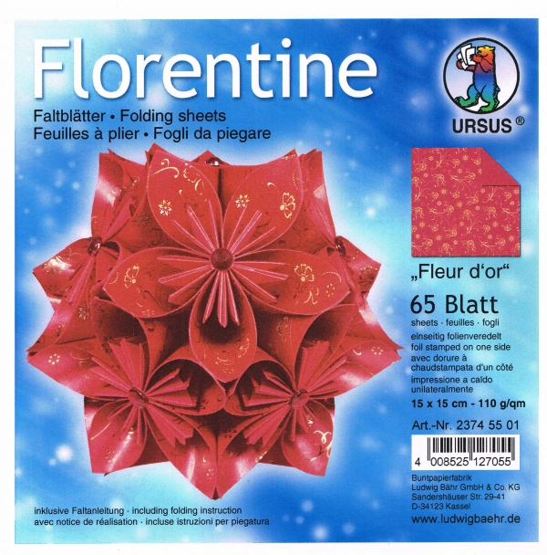 Faltblätter 15x15cm Florentine Origami
