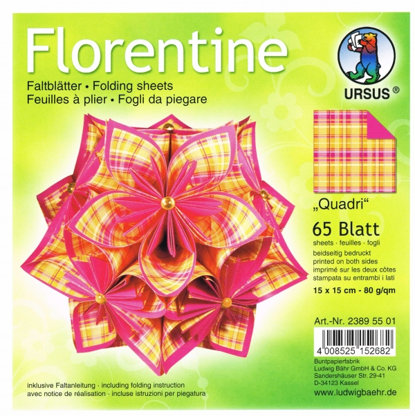Faltblätter 15x15cm Florentine Origami