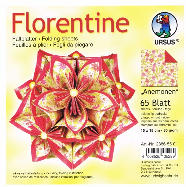 Faltblätter 15x15cm Florentine Origami