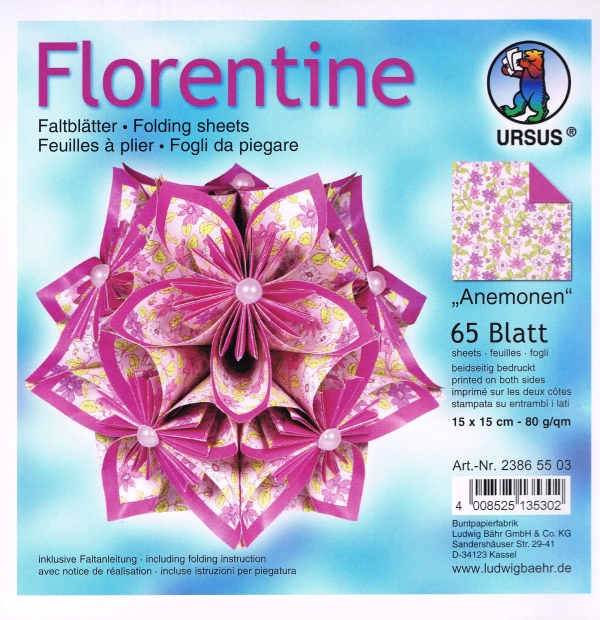 Faltblätter 15x15cm Florentine Origami