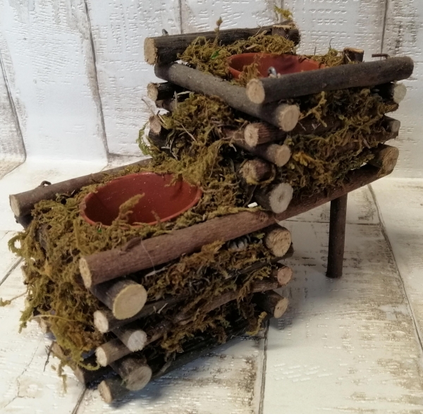 Holz-Moos Pflanzgefäß