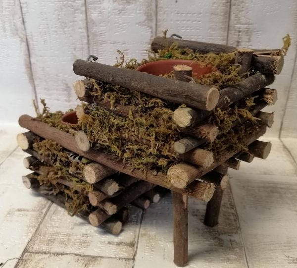 Holz-Moos Pflanzgefäß